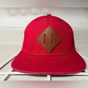 Undefeated 5 panel hat red adjustable strap pre owned